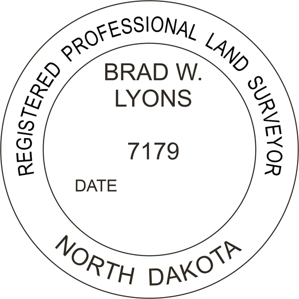 land surveyor - pre inked stamp - north dakota